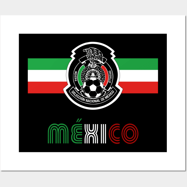 Mexico Soccer Team Seleccion Mexicana de futbol Wall Art by soccer t-shirts